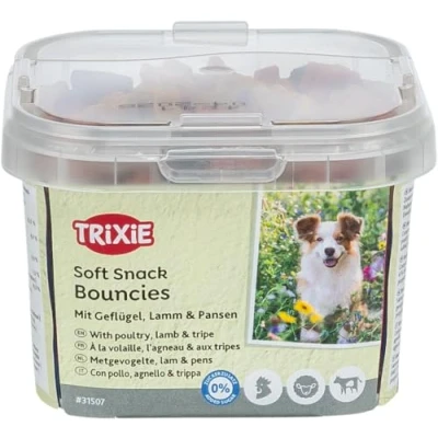 Imagen de TRIXIE 31507 Soft Snack Bouncies, 140 g, Ave, Cordero y Tripa