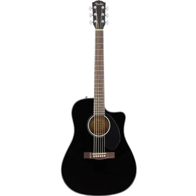 Imagen de Fender CD 60SCE Dreadnought Guitarra Acústica Electrificada, Negro, Incluye cursos virtuales gratuitos en Play