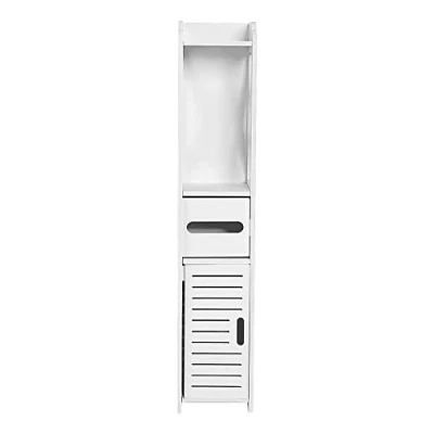 Imagen de THINFAR Estante de almacenamiento blanco para cuarto baño, 80 x 20 cm, mueble columna, (B)