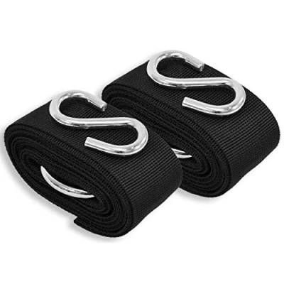 Imagen de AMANKA Set para Colgar Hamaca a árbol Kimba Incl 2 Correas de poliéster Resistentes los UV Largo 3,2m Ancho 5cm y Ganchos S Acero Peso máx 250Kg