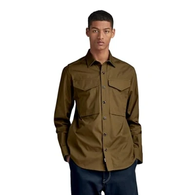 Imagen de G STAR RAW Camisa Cargo Regular Para Hombre, Verde (dark olive D22971 D384 C744), M