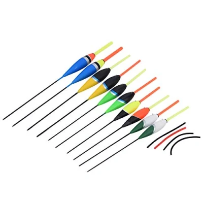 Imagen de MAGT flotadores de Pesca, 10Pcs Coloridos Carpa Pesca Bobbers Ganchos Accesorios Aparejos flotantes Agua Dulce para Equipos