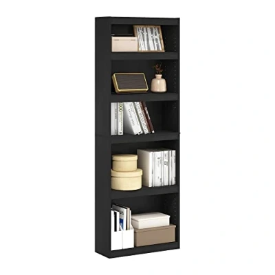 Imagen de Furinno Jaya Home Improved Librería Estantería Ajustable de 5 Niveles, Madera Negra