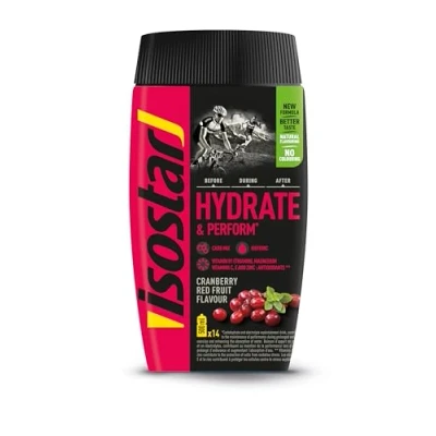 Imagen de Isostar Hydrate &amp; Perform Bebida Electrolítica Isotónica para Optimizar el Rendimiento Deportivo, Arándanos, 560 g, 14 raciones