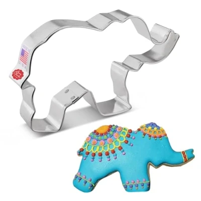 Imagen de Ann Clark Cookie Cutters Cortador de galletas elefante 12,7 cm Acero fabricado en EE. UU.