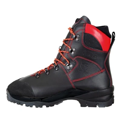 Imagen de Oregon Botas de Seguridad Waipoua para Trabajos con Motosierra, Protección Clase 1, EPI Seguridad, Fabricadas en Piel Resistente al Agua, Calor y Frío, Máxima Comodidad Talla EU 42 (UK 8)