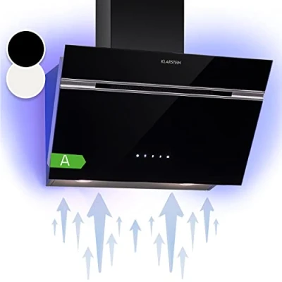 Imagen de Klarstein Campana Extractora Decorativa 60 cm Luces LED, Extractor Cocina Flujo Aire 594m3/h, Campanas Extractoras con Control de Panel Táctil, Extractores Anti Grasa, Eficiencia Clase A