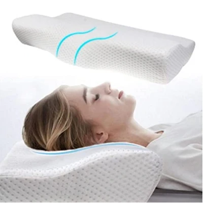 Imagen de OrtoPrime Almohada Cervical Viscoelástica Anatómica Confort Ortopédica Efecto Memoria Cojín Adaptable Ergonómica Previene el Dolor de Cuello
