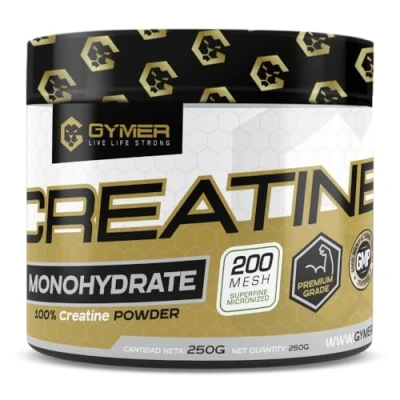 Imagen de GYMER Creatina Monohidratada, en Polvo Monohidrato, Monohidrato de Creatina, 250gr, Mejora Rendimiento Físico Diferentes Sabores (250gr, Neutro)