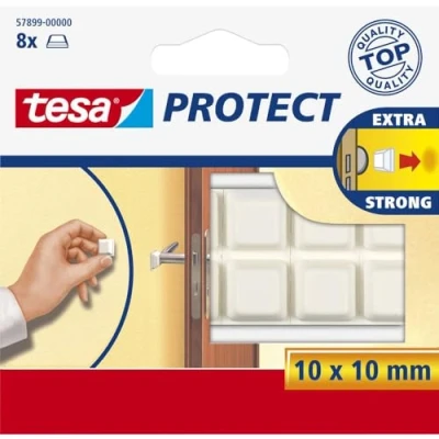 Imagen de Tesa Almohadillas cuadradas protectoras (auto adhesivas, 8 unidades), color blanco