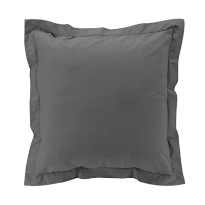 Imagen de Suave Interior, Funda de Almohada (63 x 63 cm) percalina Acero, percal algodón
