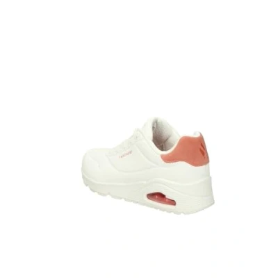 Imagen de Skechers Uno Pop Back, Zapatillas de Deporte Mujer, Blanco Durabuck Coral Suede Trim, 36.5 EU