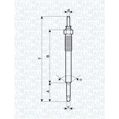Imagen de MAGNETI MARELLI 062900074304 Bujía de precalentamiento 11V 10A M10X1,25 KIA: cee‘d II Hatchback, CARENS 3, SOUL 2, HYUNDAI: Getz, i30 I Hatchback