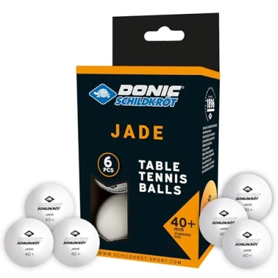 Imagen de Donic Schildkröt Pelota de Tenis Mesa Jade, Calidad Poly 40+, Paquete con 6 Unidades, 618371