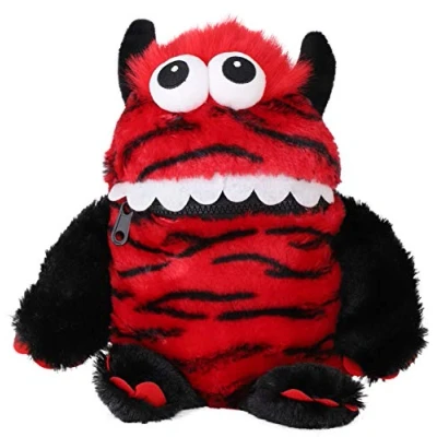 Imagen de Toyland® Peluche de Felpa Monster Plus 9 &quot;(23 cm) Color Rojo y Negro Le Encanta Comer Sus Preocupaciones