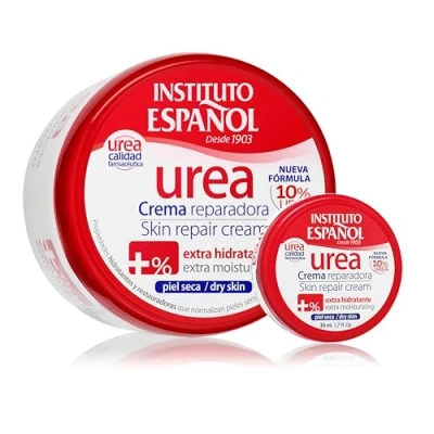 Imagen de Instituto Español Crema hidratante Corporal, urea para piel seca, agrietada, regeneradora rugosa, manos, pies, cuerpo, diaria con alto contenido de 430ml