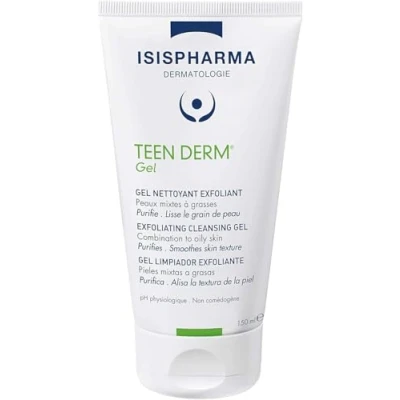 Imagen de ISISPHARMA TEEN DERM Gel Limpiador Exfoliante Anti Imperfecciones Ácido Salicílico y Perlas Exfoliantes Naturales Para Pieles Mixtas a Grasas Productos franceses