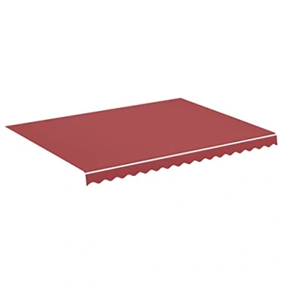Imagen de vidaXL Tela de Repuesto para Toldo Parte Superior Dosel Lona Recambio Jardín Patio Terraza Balcón Parasol Refugio Impermeable Rojo Burdeos 4x3 m