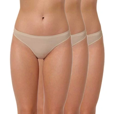 Imagen de Yenita® Tanga Sin Costuras de Microfibra para Mujer, Pack 3