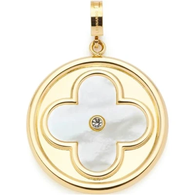 Imagen de Leonardo Jewels Colgante individual Helena para mujer de Acero inoxidable en color dorado con cierre clip, altura: 4,5 cm, 024399, inoxidable, Crystal