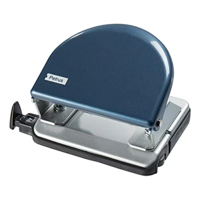 Imagen de PETRUS 33759 Taladro de oficina 2 agujeros gama Clásica modelo 52 color azul/plata