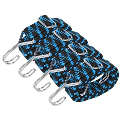 Imagen de Pulpos Elasticos,Gomas Elasticas con Gancho 1M Elasticos Transporte Ajustable Cuerda Elastica para Moto Camping Toldo,Azul.