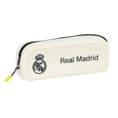 Imagen de Safta Real Madrid EQUIPACIÓN 25/26 Portatodo Cuadrado Silicona, Estuche Infantil, Niño, Ideal para Niños en Edad Escolar, Cómodo y Versátil, Calidad Resistencia, 18.5x5.5x7.5 cm