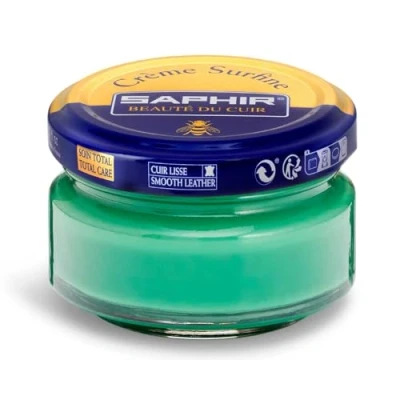 Imagen de SAPHIR Crème Surfine 50 ml Pommadier Crema para Nutrir y Suavizar los Cueros Lisos (Verde Jardín 49)