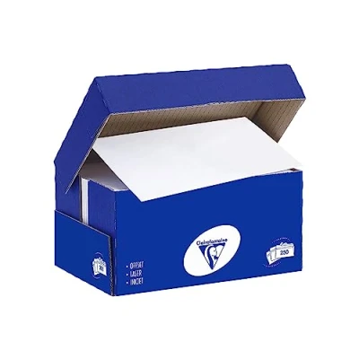Imagen de Clairefontaine 1600C Caja de sobres Clairalfa DL, 90g/m2, Total por caja: 250 Color: Blanco (171 CIE)