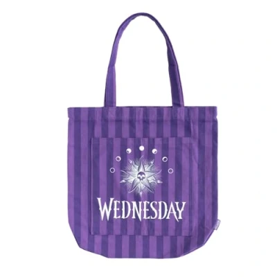 Imagen de Grupo Erik Bolso tela Miércoles Addams Tote bag negro con asas cómodas shopper 40x42cm / Bolsa de algodón Bolsas reutilizables compra pegable