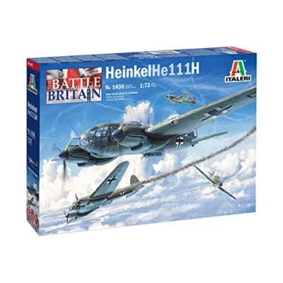 Imagen de Italeri 1:72 Heinkel HE 111H 6, réplica Fiel, construcción de maquetas, Manualidades, aficiones, Pegar, Kit Montaje plástico, Color no Pintado, Mittel (510001436)