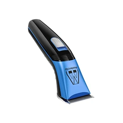 Imagen de Masterclip Recortadoras de caballos inalámbricas (azul), ultra silenciosas; kit profesional aseo con recortadora ligera. Cortapelos Showmate II recargable para recortar y ponis