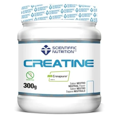 Imagen de Scientiffic Nutrition Creatine 100% Creapure, Creatina Monohidratada en Polvo para el Pre Entreno, Aumentar Masa Muscular y Resistencia, Gran Solubilidad 300g