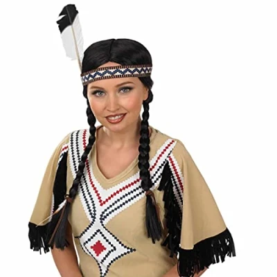 Imagen de Fun Shack Indianier Perücke Peluca de disfraces, Color indio, One Size (FNX2863)