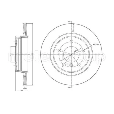 Imagen de METELLI Disco de freno BMW: 3 Coupé, Sedán, Touring 294,0mm 19,0mm 5 75,0mm ventilado barnizado 23 0704C 34211165563,34216864056 Discos