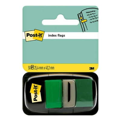 Imagen de Post it Index Marcadores, Medio, Azul y Verde, 25.4 mm x 43.2 mm, 50 Marcadores/Dispensador, 2 Dispensadores/Paquete