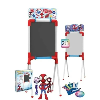 Imagen de Chicos Spidey Pizarra 2 en 1, Incluye Rotulador, Tizas, Un Borrador, Material de Gran Resistencia y Durabilidad, A Partir 3 Años, 53033