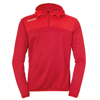Imagen de Kempa Emotion 2.0 Quarter Zip Hoody Sudadera, Hombre, Chili Red/Red, S