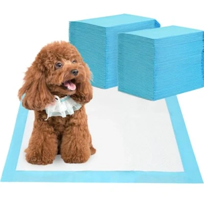 Imagen de Barpor Empapadores Perros 60x60cm Desechables 100 Unidades Almohadillas Higiénica Absorbentes para Cachorros y Gatos Resistente a Prueba de Fugas con Superficie Secado Rápido