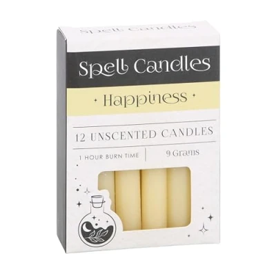Imagen de Juego de 12 velas amarillas hechizo, rituales para felicidad, positividad y magia hierbas, suministros mágicos algo diferente