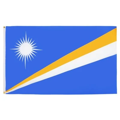 Imagen de AZ FLAG Bandera Islas Marshall 90x60 cm Marshala 100% Poliéster Con Ojales de Metal integrados 50g Colores Vivos Y Resistente A La Decoloración