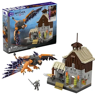 Imagen de Mega Construx Probuilders The Witcher Coleccionistas Escena con Bloques de construccción y Luces LED, 1000 Piezas, Juguete +10 años (Mattel HDL28)