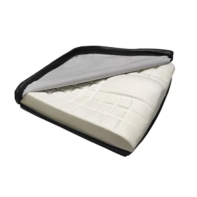 Imagen de Mobiclinic, Cojín Antiescaras, con Espuma Viscoelástica de Alta Densidad, Funda Impermeable, antiescaras para Silla Ruedas, Sillón, Oficina, viscoelástico, 80 kg/m3