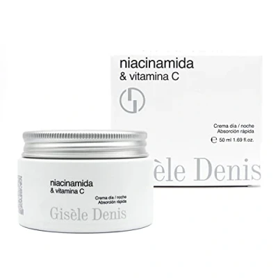 Imagen de GISÈLE DENIS Crema Facial Niacinamida y Vitamina C 50 ml, Regenerante Aclarante, Antiarrugas, Aporta Firmeza Luminosidad, Tacto Ligero Rápida Absorción, Unifica el Tono