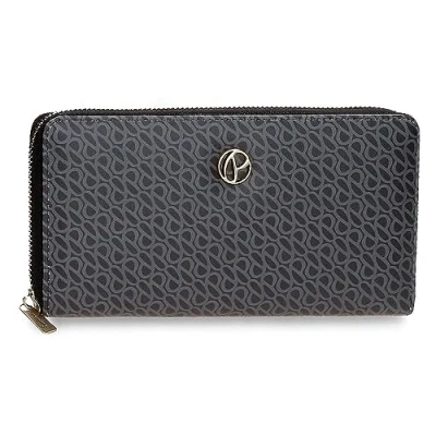 Imagen de Pepe Jeans Megan Billetero con Tarjetero Negro 19,5x10x2 cms Piel sintética