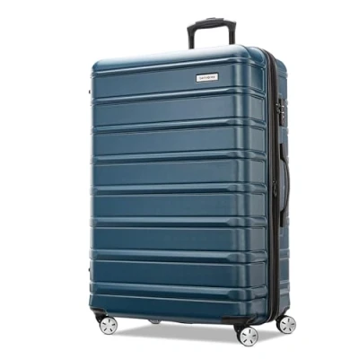 Imagen de Samsonite Omni 2 Equipaje expandible rígido con carretes giratorios, Nova Teal, Checked Large 28 Inch, Ruedas giratorias