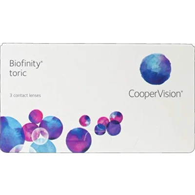 Imagen de Biofinity Toric Lentes de contacto tóricas mensuales, R 8.7, D 14.5, 1 dioptría, cilindro 1.25, eje 110 3 lentillas
