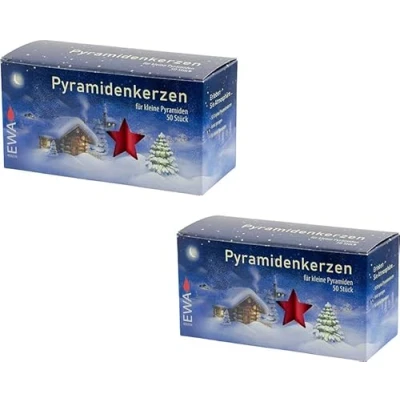 Imagen de Ewa Velas pequeñas en Forma de pirámide (14 x 74 mm, 100 Unidades), Color Rojo