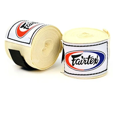 Imagen de Fairtex!! HW2 Vendas de algodón para boxeo (4,5 m), color crema
