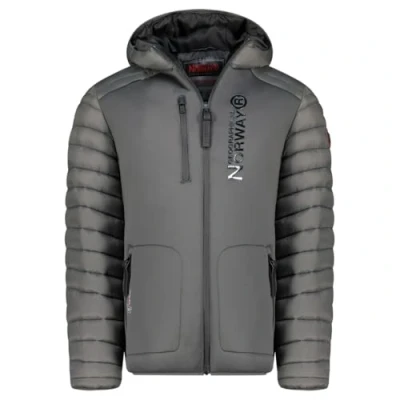 Imagen de Geographical Norway Briwood Men Chaqueta Cortavientos Para Hombre Impermeable De Manga Larga Ideal La Temporada Senderismo Primavera Verano Otoño Invierno (Gris Oscuro XL)